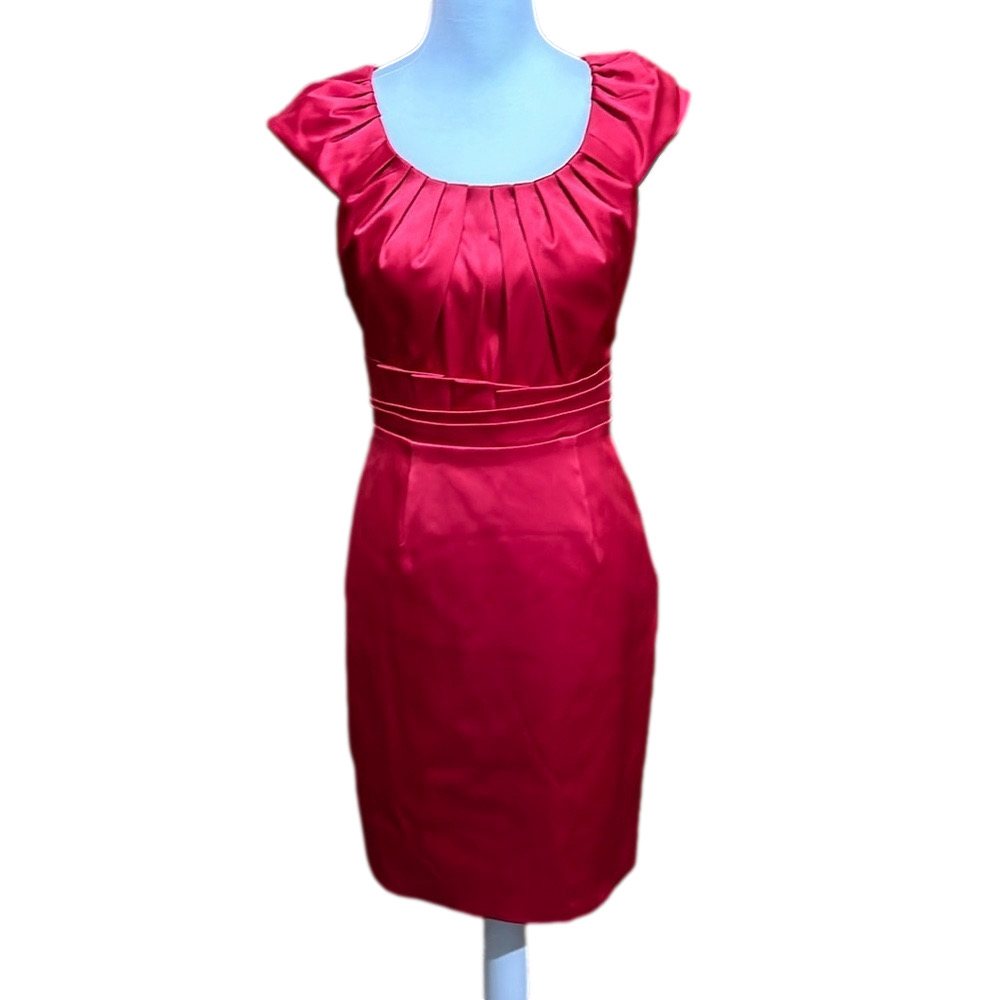 Max & Cleo Red Cocktail Party Wedding Guest Dress Size 6 - EUC